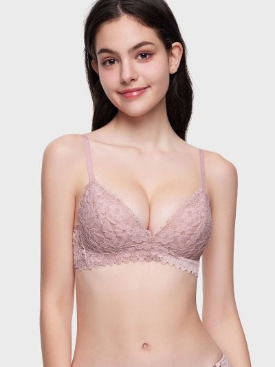 VINIFRED, Wireless Lace Triangle Bra