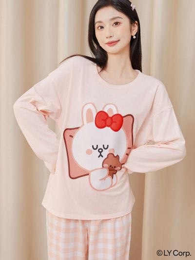 LINE FRIENDS WITH 6IXTY8IGHT COLLECTION, MADISON SET LINE, Pajama Set